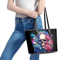 Rose Skull Leather Tote Bag Assuming I Was Like Most Girls Was Your First Mistake - Wonder Print Shop
