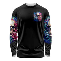 Rose Skull Long Sleeve Shirt Assuming I Was Like Most Girls Was Your First Mistake - Wonder Print Shop