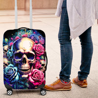 Rose Skull Luggage Cover Assuming I Was Like Most Girls Was Your First Mistake - Wonder Print Shop