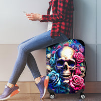 Rose Skull Luggage Cover Assuming I Was Like Most Girls Was Your First Mistake - Wonder Print Shop