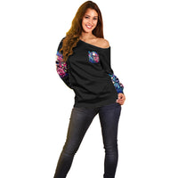 Rose Skull Off Shoulder Sweater Assuming I Was Like Most Girls Was Your First Mistake - Wonder Print Shop