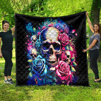 Rose Skull Quilt Assuming I Was Like Most Girls Was Your First Mistake - Wonder Print Shop