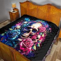 Rose Skull Quilt Assuming I Was Like Most Girls Was Your First Mistake - Wonder Print Shop