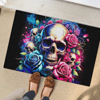 Rose Skull Rubber Doormat Assuming I Was Like Most Girls Was Your First Mistake - Wonder Print Shop