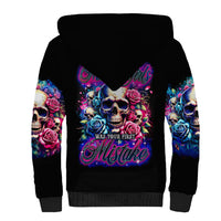 Rose Skull Sherpa Hoodie Assuming I Was Like Most Girls Was Your First Mistake - Wonder Print Shop