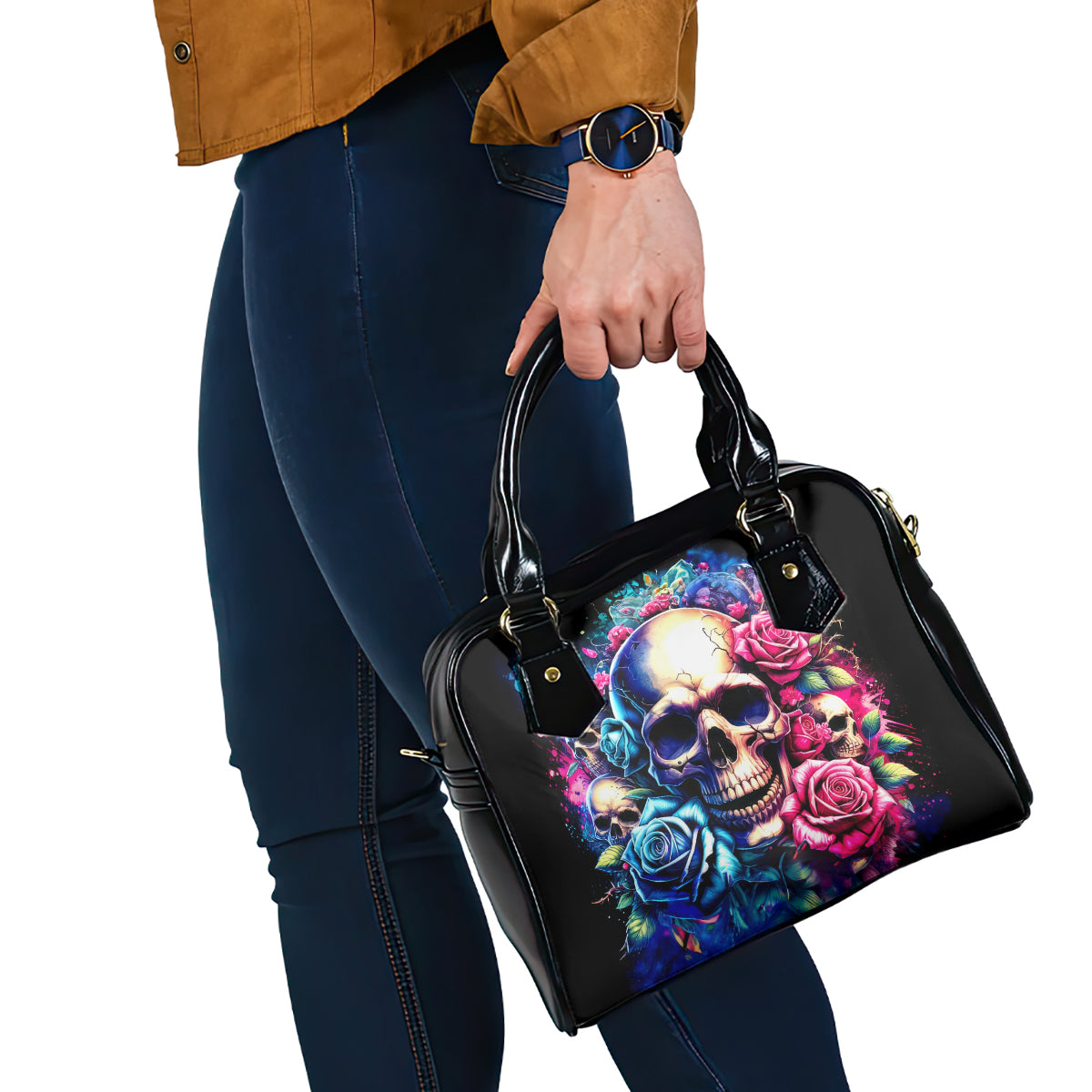 Rose Skull Shoulder Handbag Assuming I Was Like Most Girls Was Your First Mistake