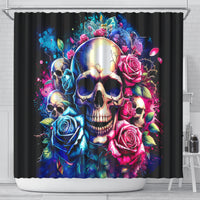 Rose Skull Shower Curtain Assuming I Was Like Most Girls Was Your First Mistake