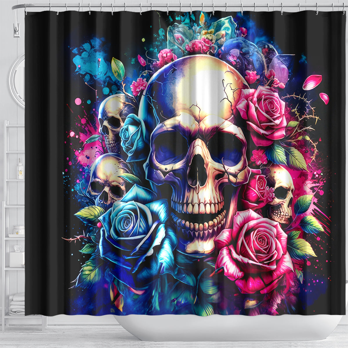 Rose Skull Shower Curtain Assuming I Was Like Most Girls Was Your First Mistake