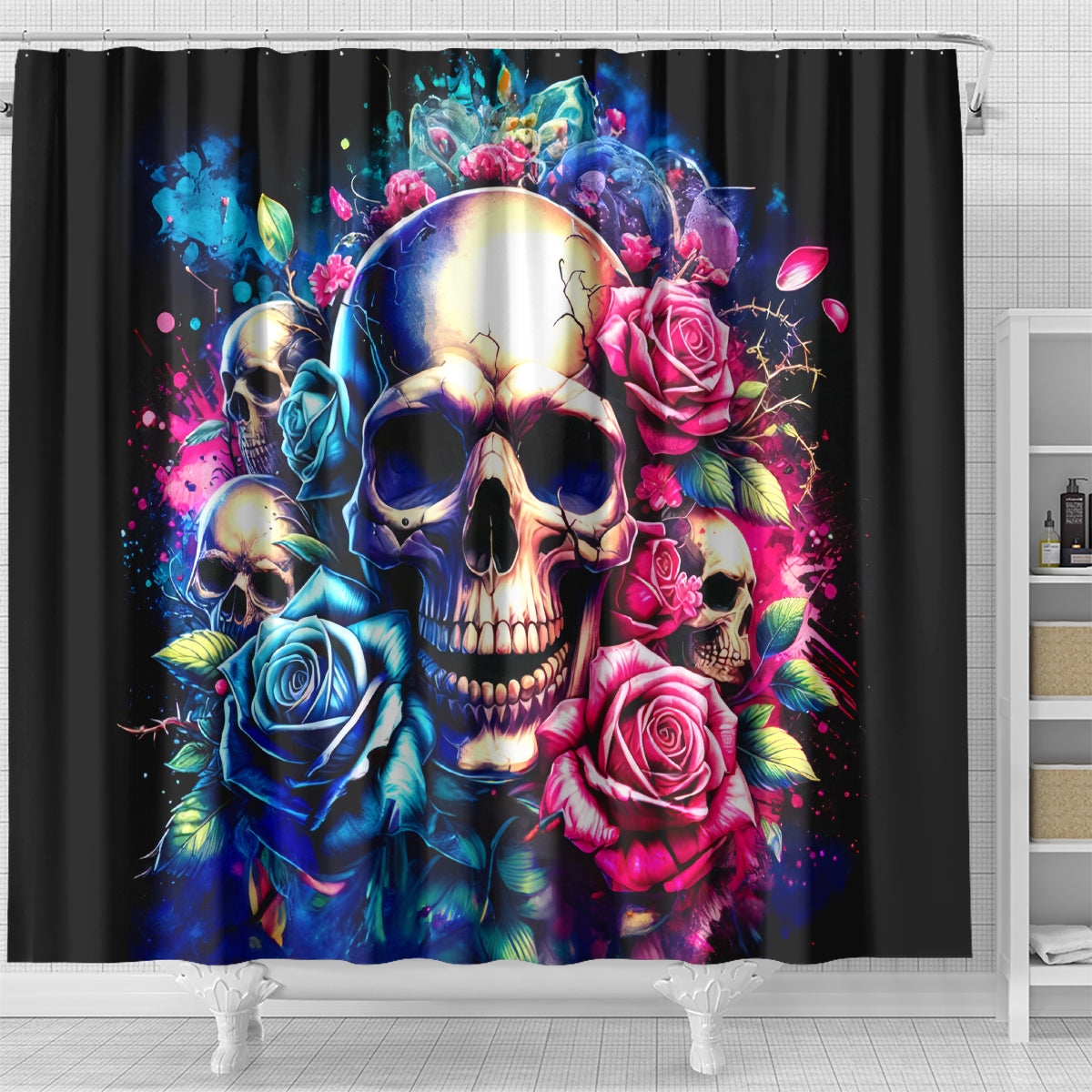 Rose Skull Shower Curtain Assuming I Was Like Most Girls Was Your First Mistake