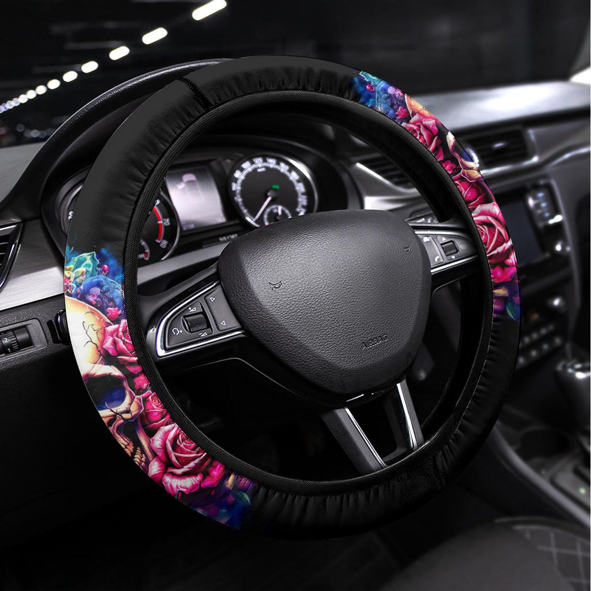 Rose Skull Steering Wheel Cover Assuming I Was Like Most Girls Was Your First Mistake - Wonder Print Shop