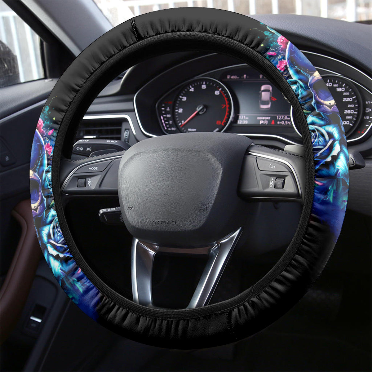 Rose Skull Steering Wheel Cover Assuming I Was Like Most Girls Was Your First Mistake - Wonder Print Shop