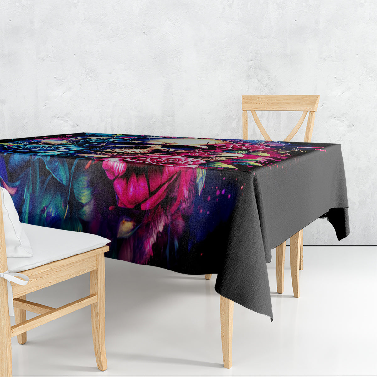 Rose Skull Tablecloth Assuming I Was Like Most Girls Was Your First Mistake - Wonder Print Shop