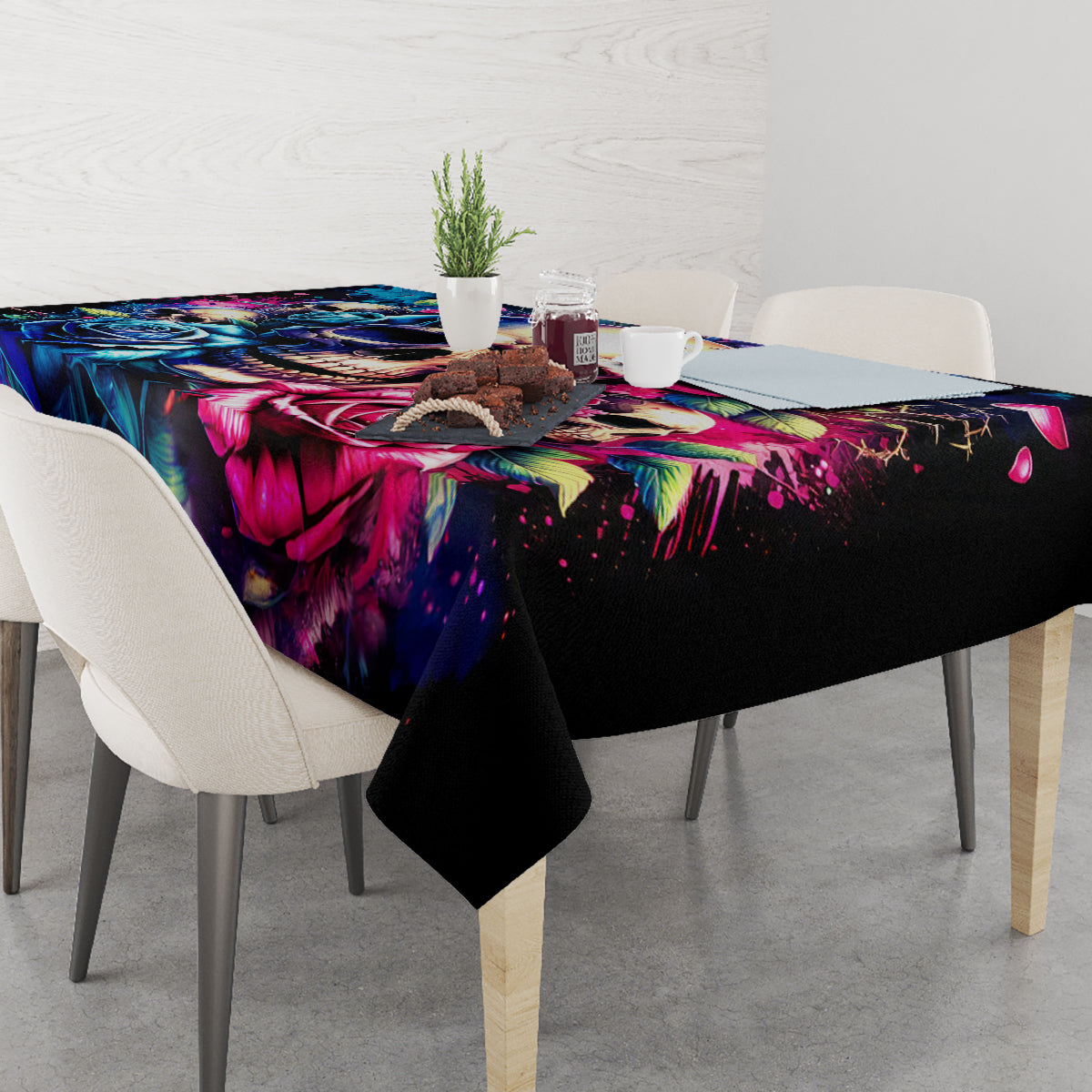 Rose Skull Tablecloth Assuming I Was Like Most Girls Was Your First Mistake - Wonder Print Shop