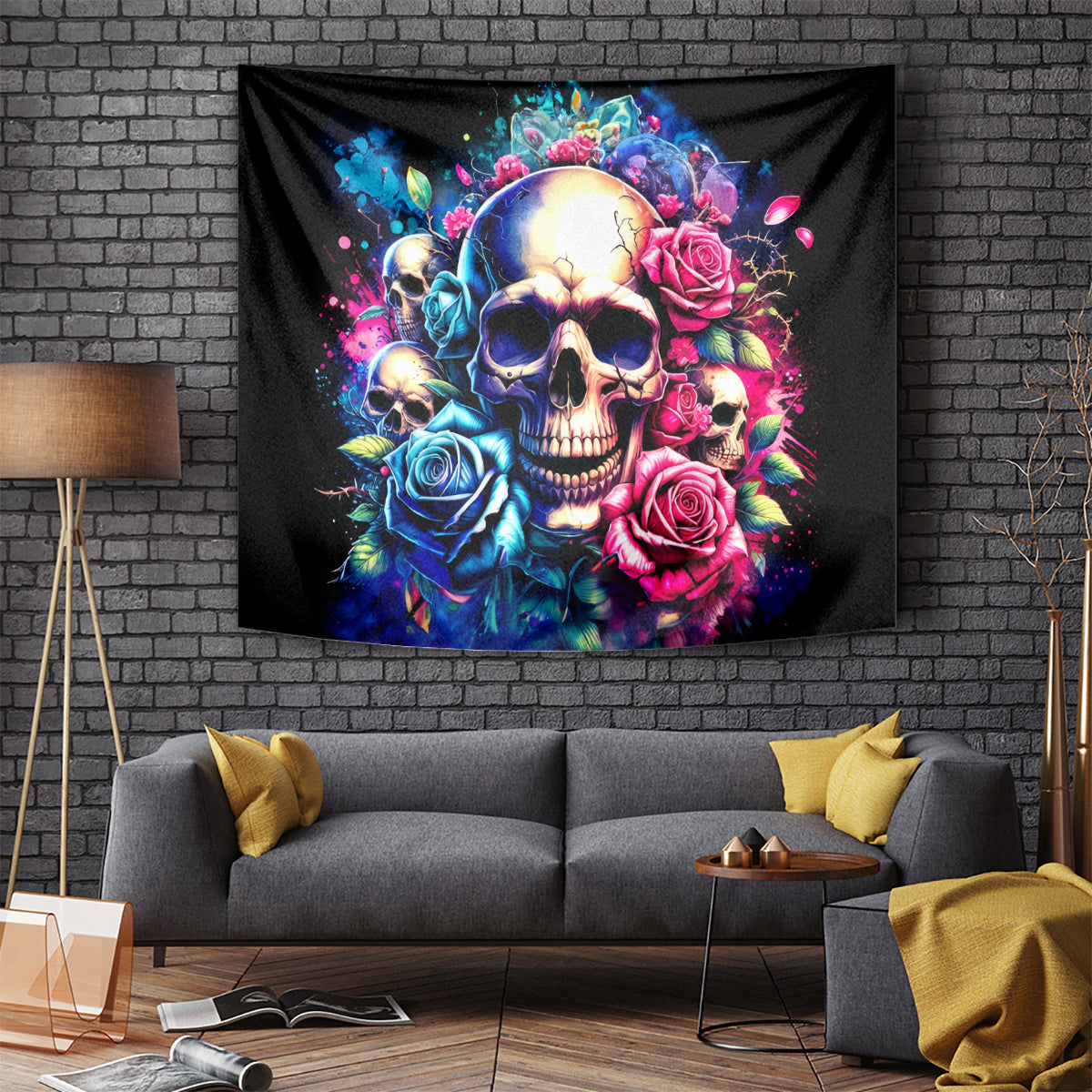 Rose Skull Tapestry Assuming I Was Like Most Girls Was Your First Mistake - Wonder Print Shop