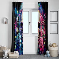 Rose Skull Window Curtain Assuming I Was Like Most Girls Was Your First Mistake - Wonder Print Shop