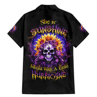 Sunflower Skull Family Matching Mermaid Dress and Hawaiian Shirt She Is Sunshine Mixed With A Little Hurricane - Wonder Print Shop