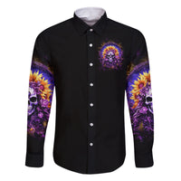 Sunflower Skull Family Matching Tank Maxi Dress and Hawaiian Shirt She Is Sunshine Mixed With A Little Hurricane - Wonder Print Shop