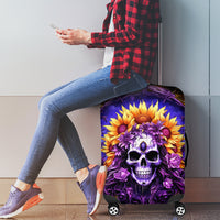 Sunflower Skull Luggage Cover She Is Sunshine Mixed With A Little Hurricane - Wonder Print Shop