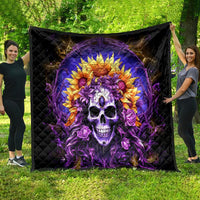Sunflower Skull Quilt She Is Sunshine Mixed With A Little Hurricane - Wonder Print Shop
