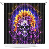 Sunflower Skull Shower Curtain She Is Sunshine Mixed With A Little Hurricane