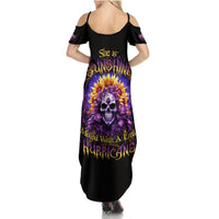 Sunflower Skull Summer Maxi Dress She Is Sunshine Mixed With A Little Hurricane - Wonder Print Shop