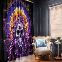 Sunflower Skull Window Curtain She Is Sunshine Mixed With A Little Hurricane - Wonder Print Shop