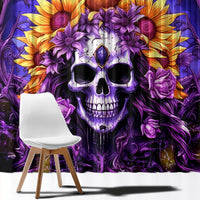 Sunflower Skull Window Curtain She Is Sunshine Mixed With A Little Hurricane - Wonder Print Shop