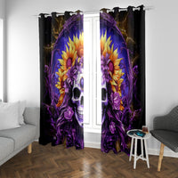 Sunflower Skull Window Curtain She Is Sunshine Mixed With A Little Hurricane - Wonder Print Shop
