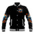 Flame Skull Baseball Jacket When I Was Born The Devil Said Ohh Shit Competition - Wonder Print Shop