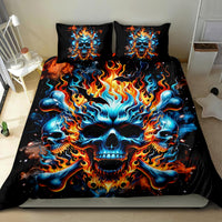 Flame Skull Bedding Set When I Was Born The Devil Said Ohh Shit Competition - Wonder Print Shop