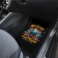 Flame Skull Car Mats When I Was Born The Devil Said Ohh Shit Competition - Wonder Print Shop