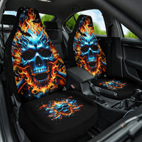 Flame Skull Car Seat Cover When I Was Born The Devil Said Ohh Shit Competition - Wonder Print Shop