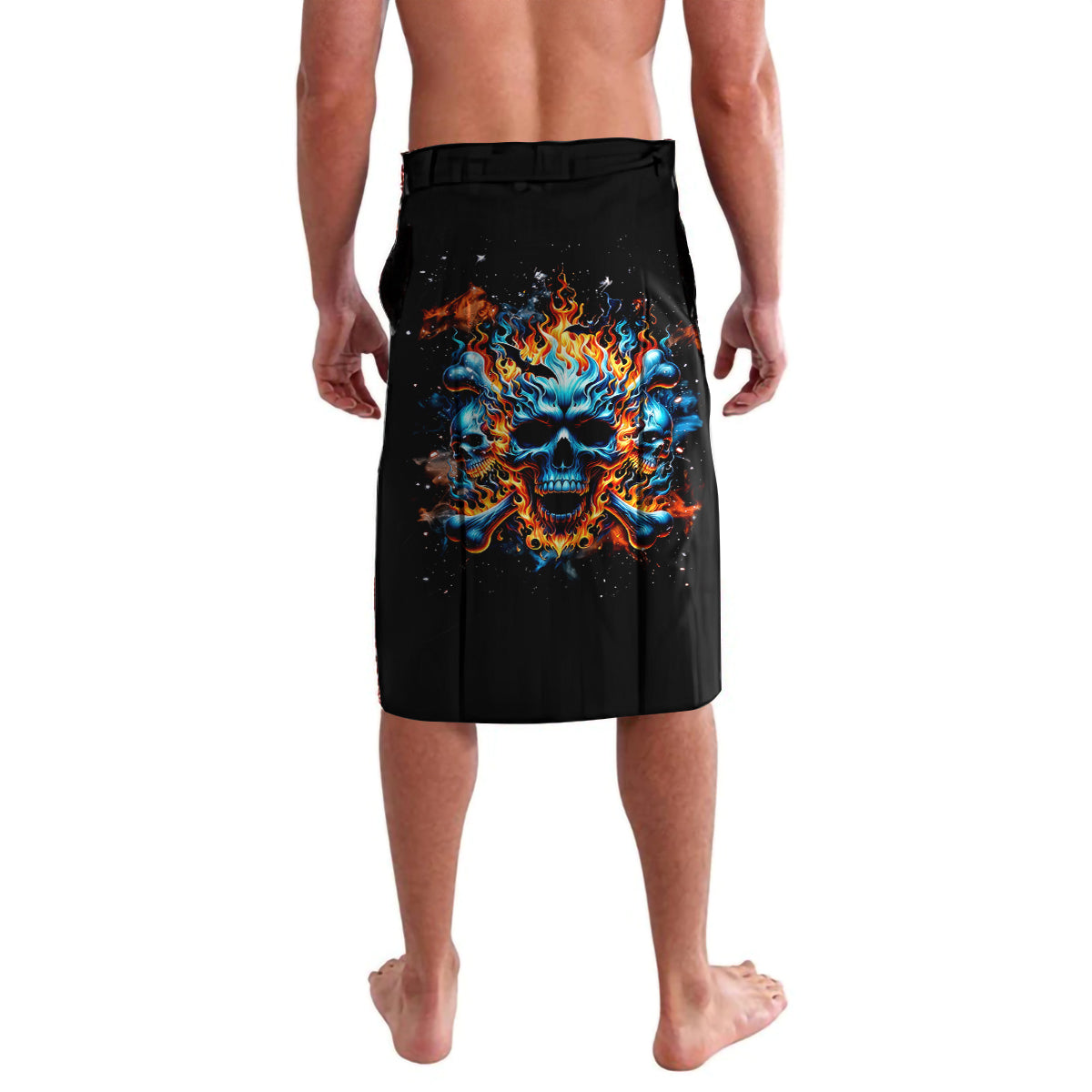 Flame Skull Lavalava When I Was Born The Devil Said Ohh Shit Competition - Wonder Print Shop
