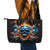 Flame Skull Leather Tote Bag When I Was Born The Devil Said Ohh Shit Competition - Wonder Print Shop