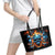 Flame Skull Leather Tote Bag When I Was Born The Devil Said Ohh Shit Competition - Wonder Print Shop