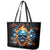 Flame Skull Leather Tote Bag When I Was Born The Devil Said Ohh Shit Competition - Wonder Print Shop
