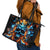 Flame Skull Leather Tote Bag When I Was Born The Devil Said Ohh Shit Competition - Wonder Print Shop