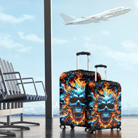 Flame Skull Luggage Cover When I Was Born The Devil Said Ohh Shit Competition - Wonder Print Shop