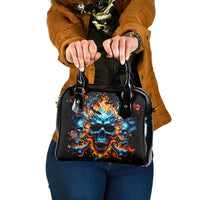 Flame Skull Shoulder Handbag When I Was Born The Devil Said Ohh Shit Competition
