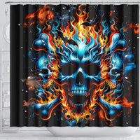 Flame Skull Shower Curtain When I Was Born The Devil Said Ohh Shit Competition