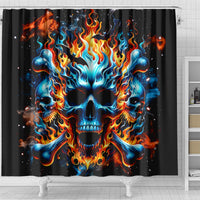 Flame Skull Shower Curtain When I Was Born The Devil Said Ohh Shit Competition
