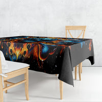Flame Skull Tablecloth When I Was Born The Devil Said Ohh Shit Competition - Wonder Print Shop