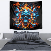 Flame Skull Tapestry When I Was Born The Devil Said Ohh Shit Competition - Wonder Print Shop