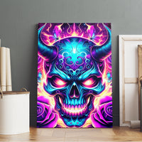 Thunder Skull Canvas Wall Art Love Me Like My Demons Do - Wonder Print Shop