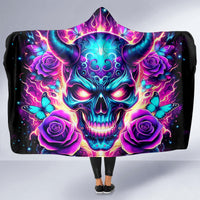 Thunder Skull Hooded Blanket Love Me Like My Demons Do