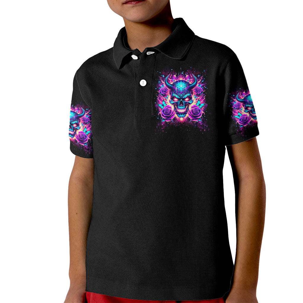 Thunder Skull Kid Polo Shirt Love Me Like My Demons Do - Wonder Print Shop