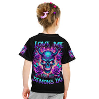 Thunder Skull Kid T Shirt Love Me Like My Demons Do - Wonder Print Shop