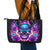 Thunder Skull Leather Tote Bag Love Me Like My Demons Do - Wonder Print Shop
