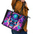 Thunder Skull Leather Tote Bag Love Me Like My Demons Do - Wonder Print Shop