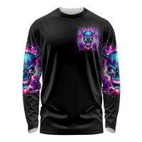 Thunder Skull Long Sleeve Shirt Love Me Like My Demons Do - Wonder Print Shop